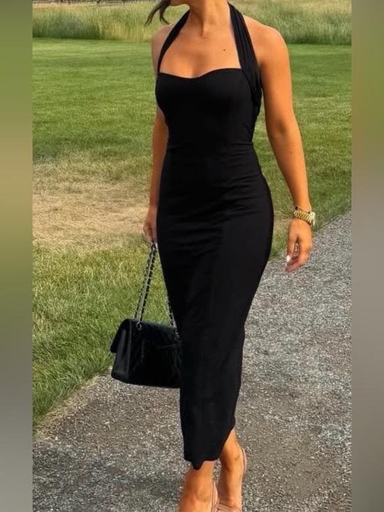 Reformation Dresses & Skirts - Reformation Black Halter Midi Dress